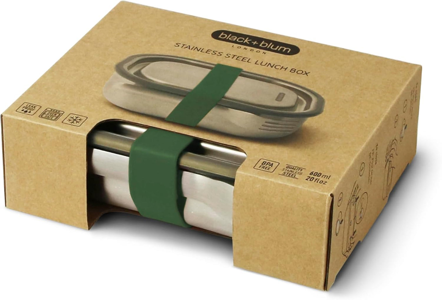 Lunchbox mit Vakuumverschluss (600 ml), Olive 600 ml