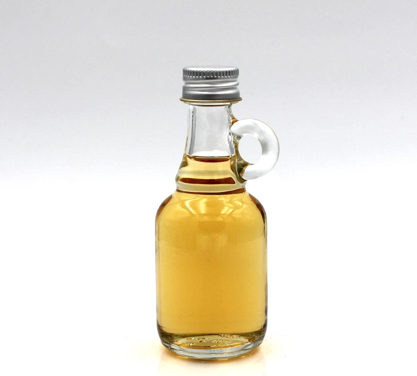 Mini Glasflaschen-Set mit Henkel und Schraubverschluss, 48 Stück, Silberfarben - Deckel 48 Stück/40ml