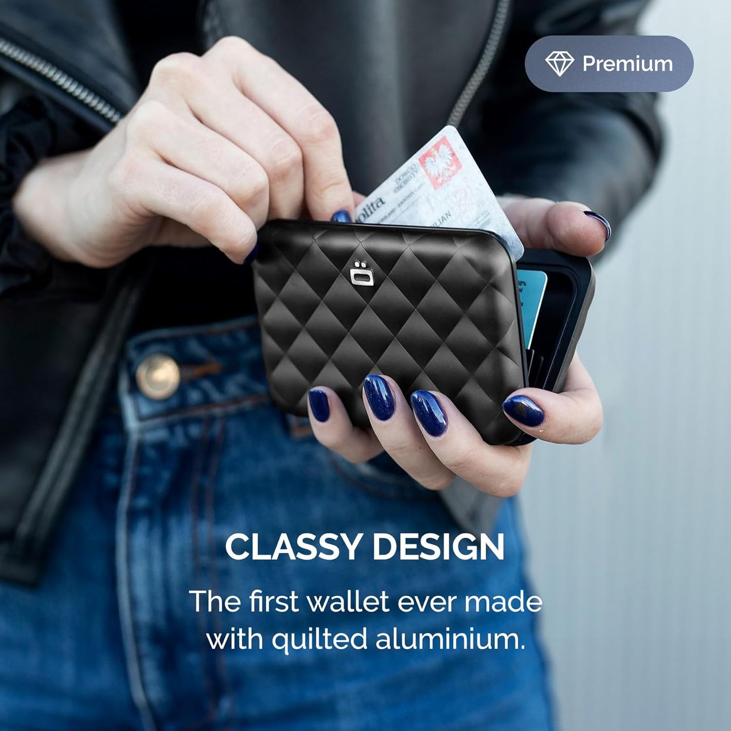 Smart Wallet mit RFID-Schutz, Schwarz