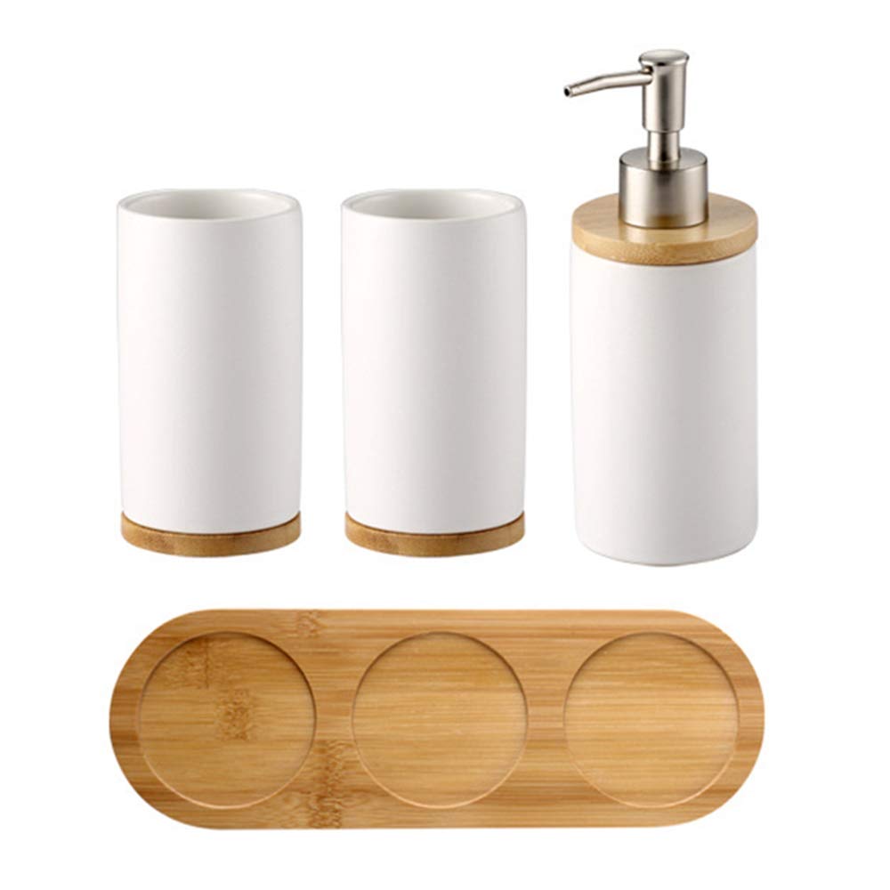 Badezimmer Keramik-Set (4-teilig), Weiss