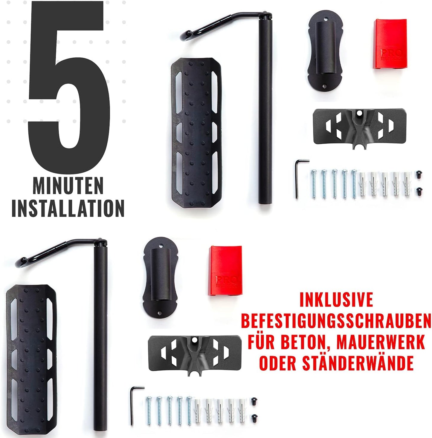 Fahrrad Wandhalterung, 2er-Pack