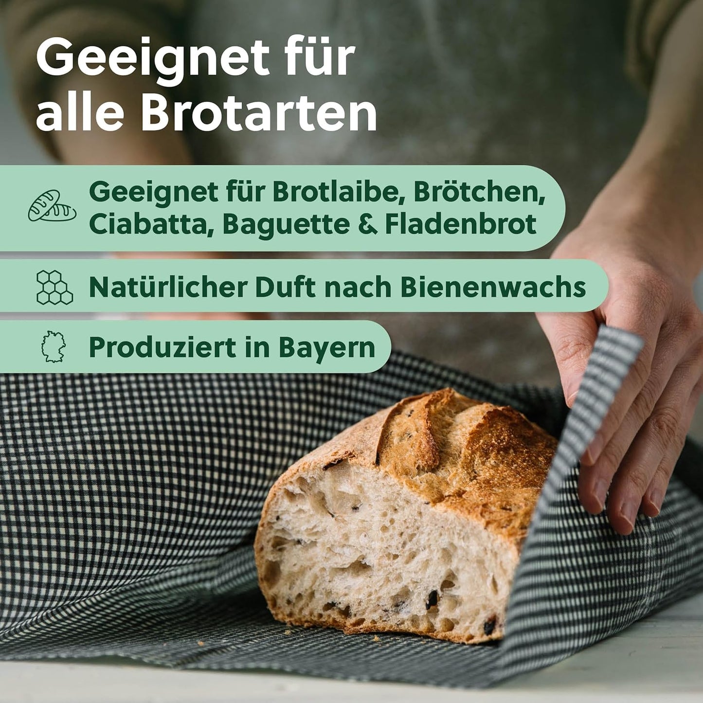 XXL Bienenwachstuch für Brote