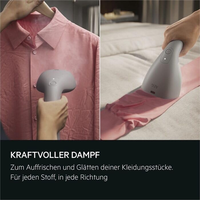 Dampfbürste mit Schutzhandschuh & Bürste, Grau Konstanter Dampfstoss: 26 g/Min