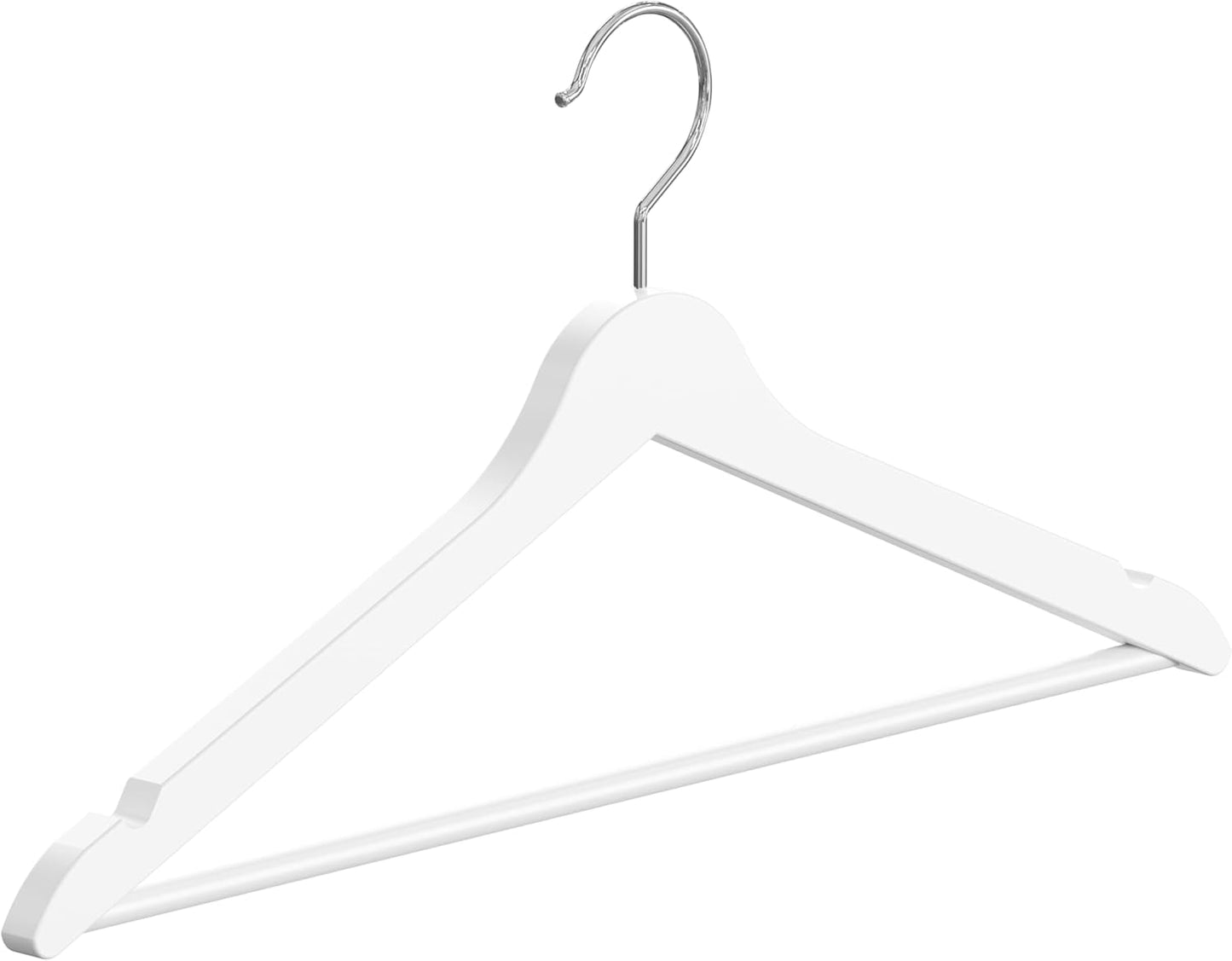 100 x Kleiderbügel mit drehbarem Haken, Weiss 100 count