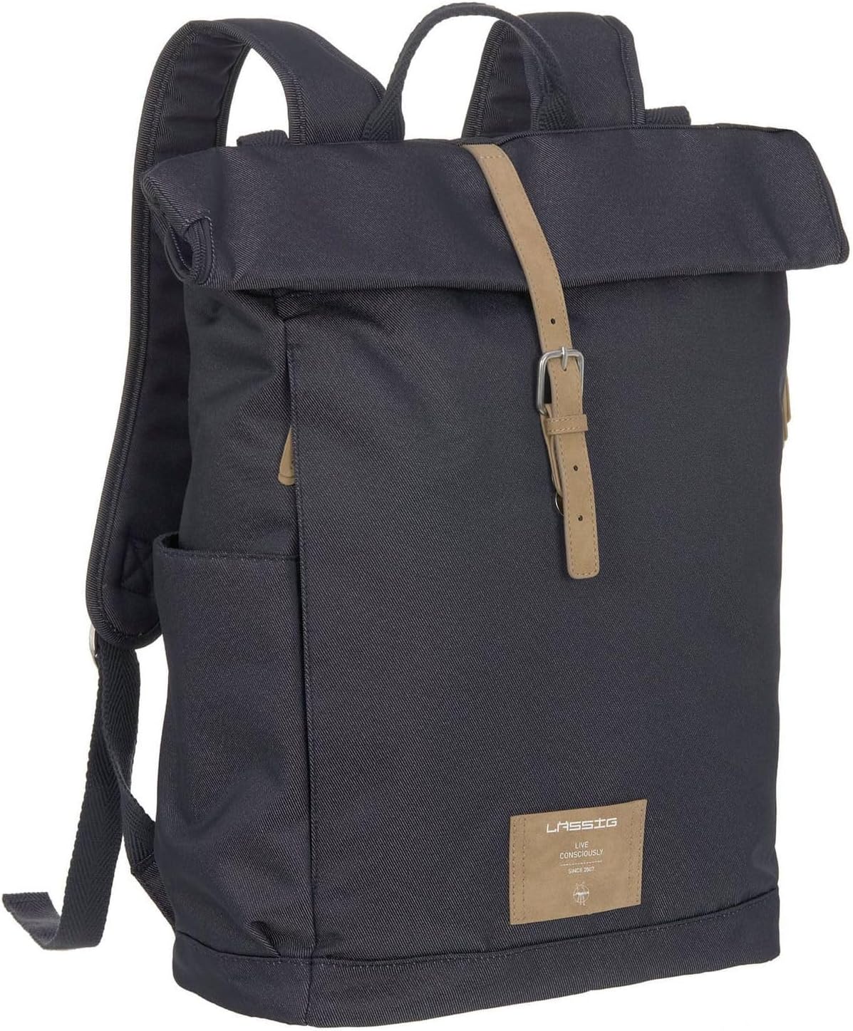 Rolltop Backpack Wickeltasche, Denim Blue
