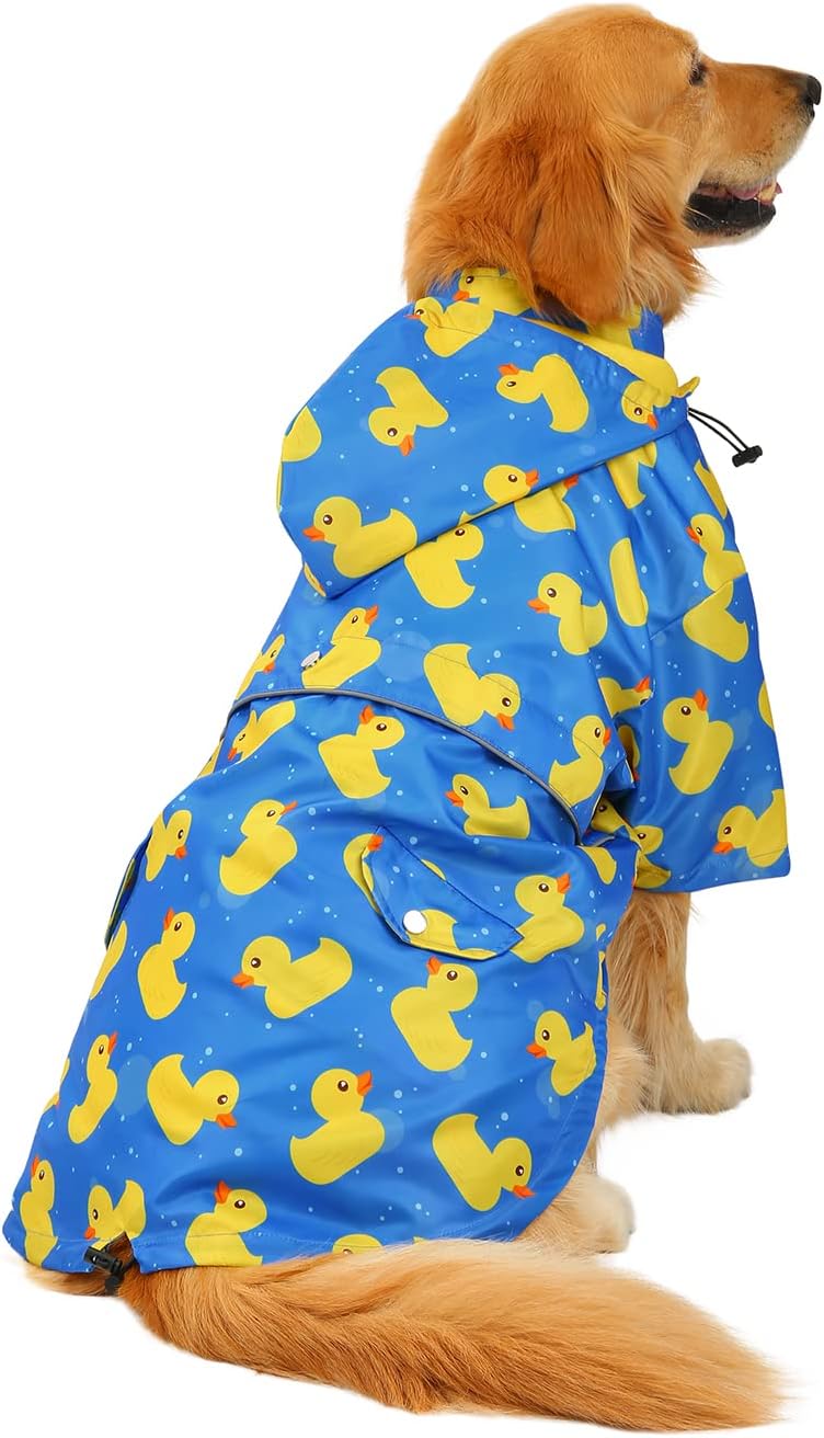 Hunde-Regenmantel mit Kapuze, XXX-Large Entenblau