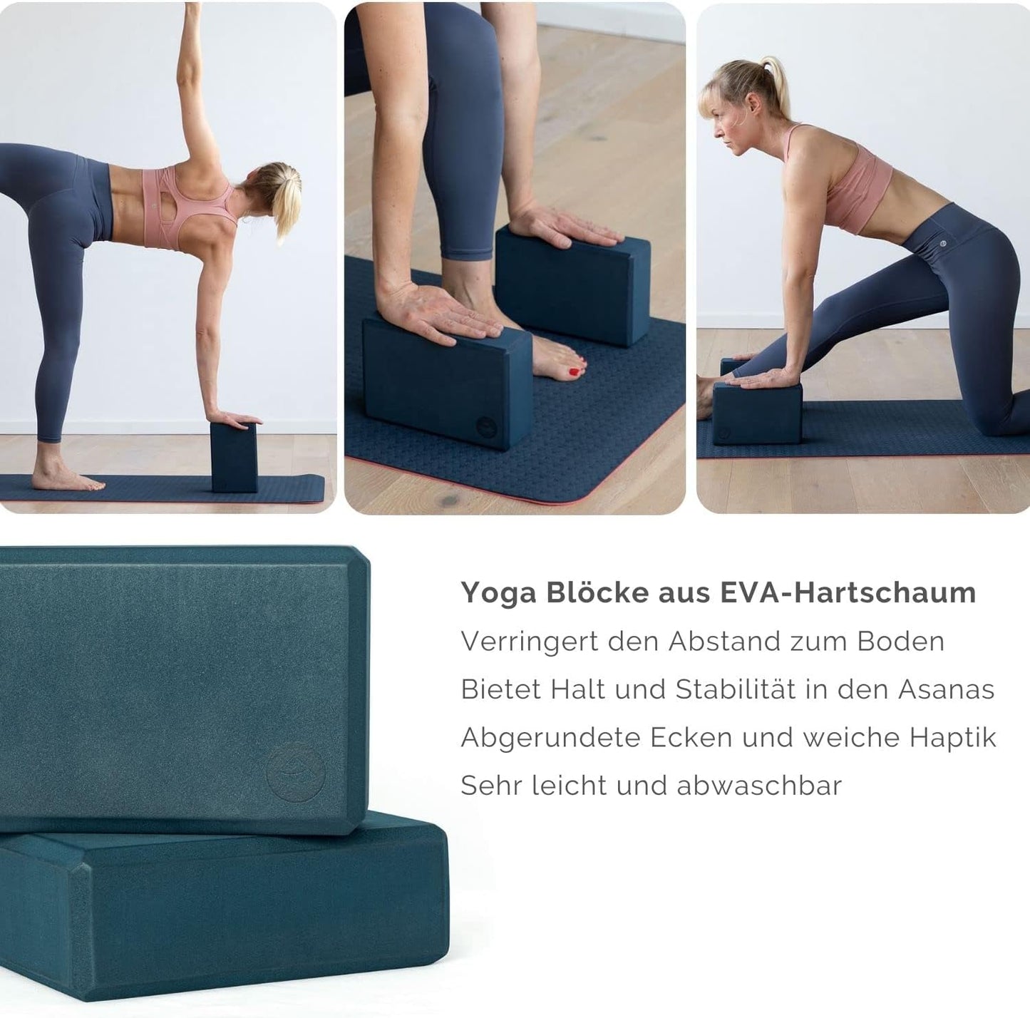 Yoga Starter-Set mit Matte, Blöcken & Gurt, schwarz