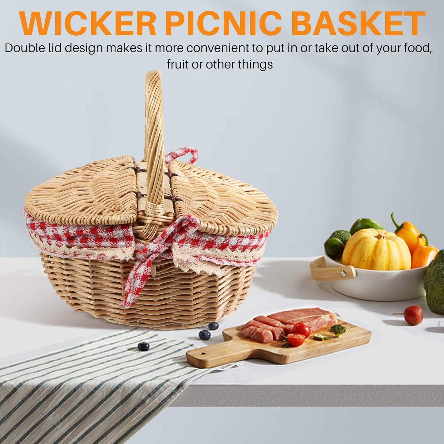 Picknickkorb mit Deckel