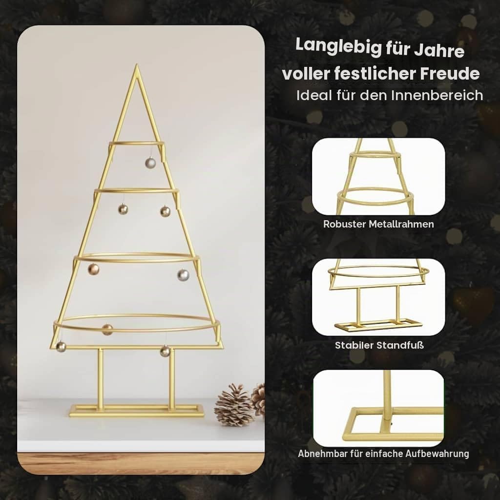 Minimalistischer Weihnachtsbaum, 60 cm Gold 1