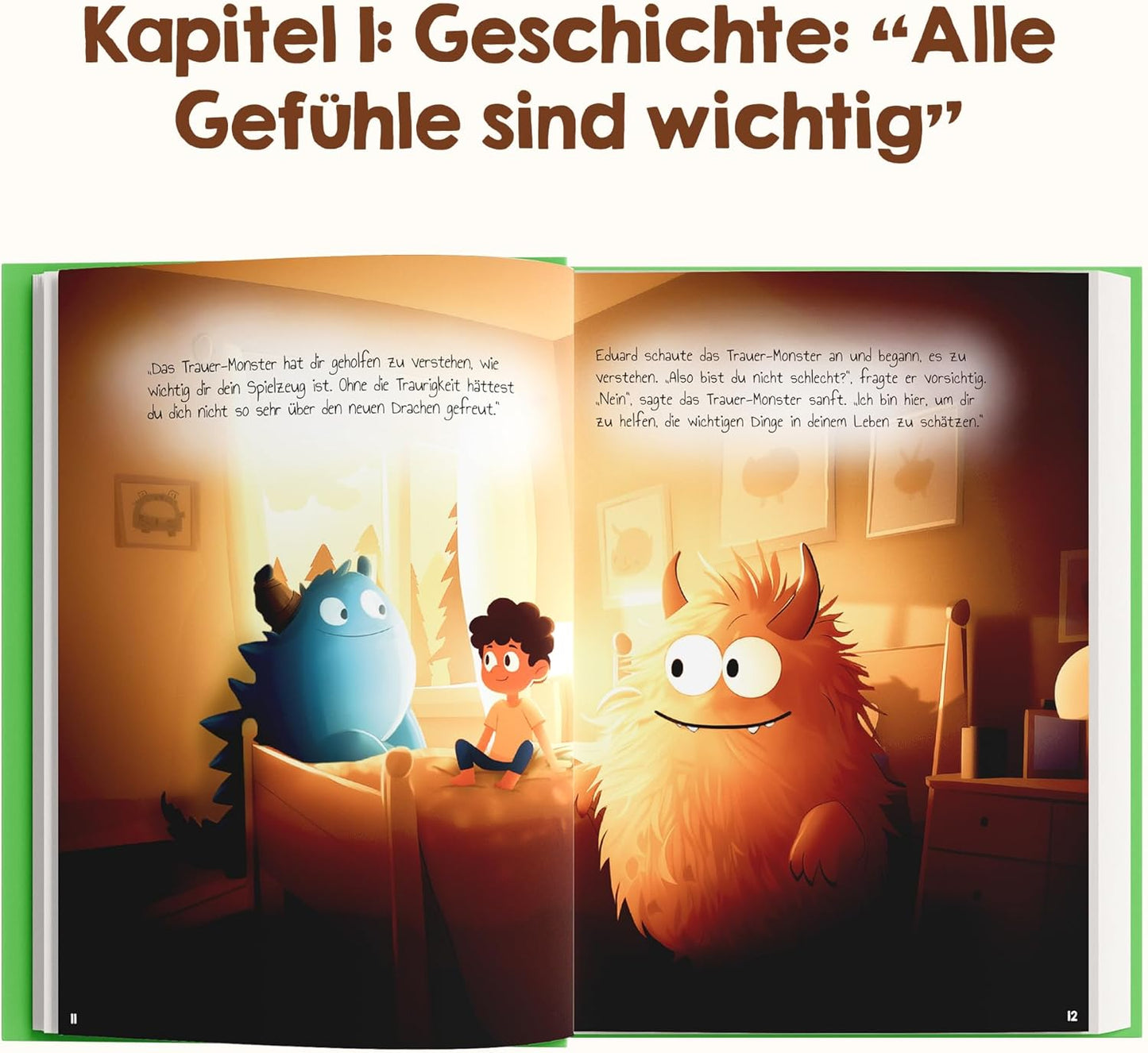 Gefühlstagebuch für Kinder mit Spielen, Grün
