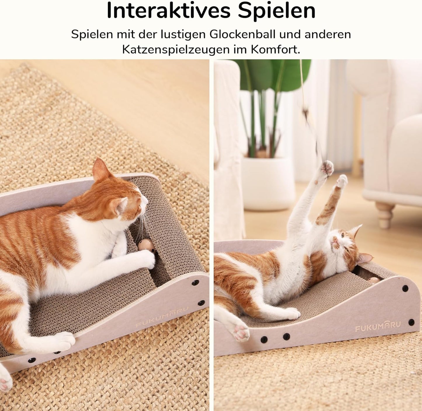 Katzenkratzbrett mit Ball, Kamel