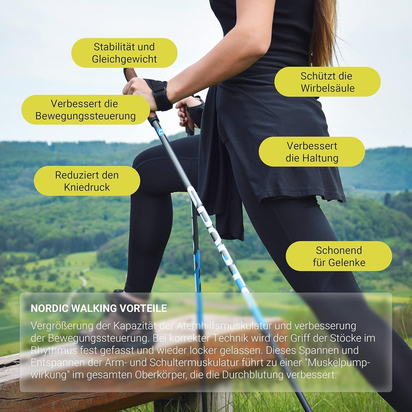 Nordic Walking Stöcke, Ohne Tasche