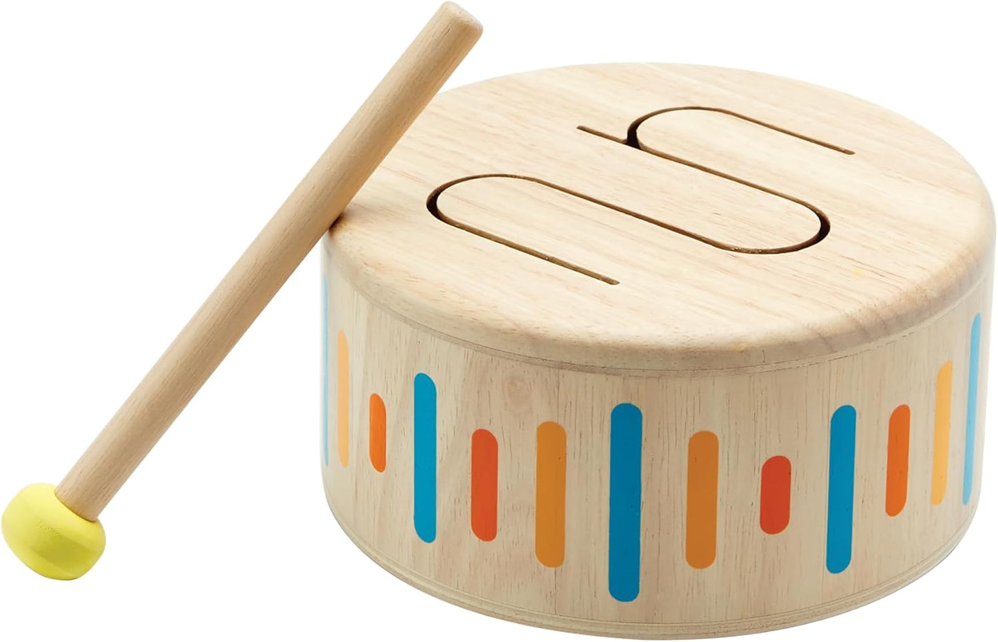 Kindertrommel aus Holz, Beige