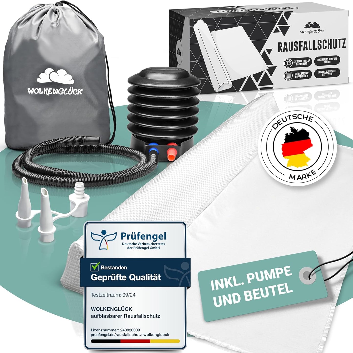Aufblasbarer Rausfallschutz inkl. Luftpumpe
