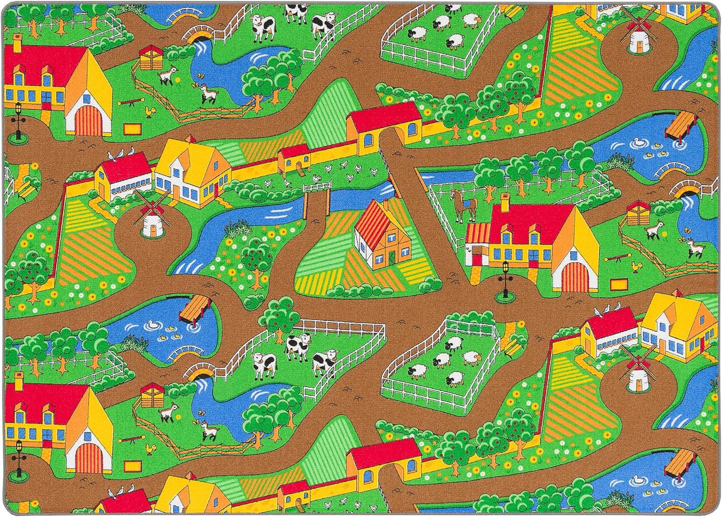 Beidseitiger Strassen-Spielteppich, 100x165 cm Duoplay