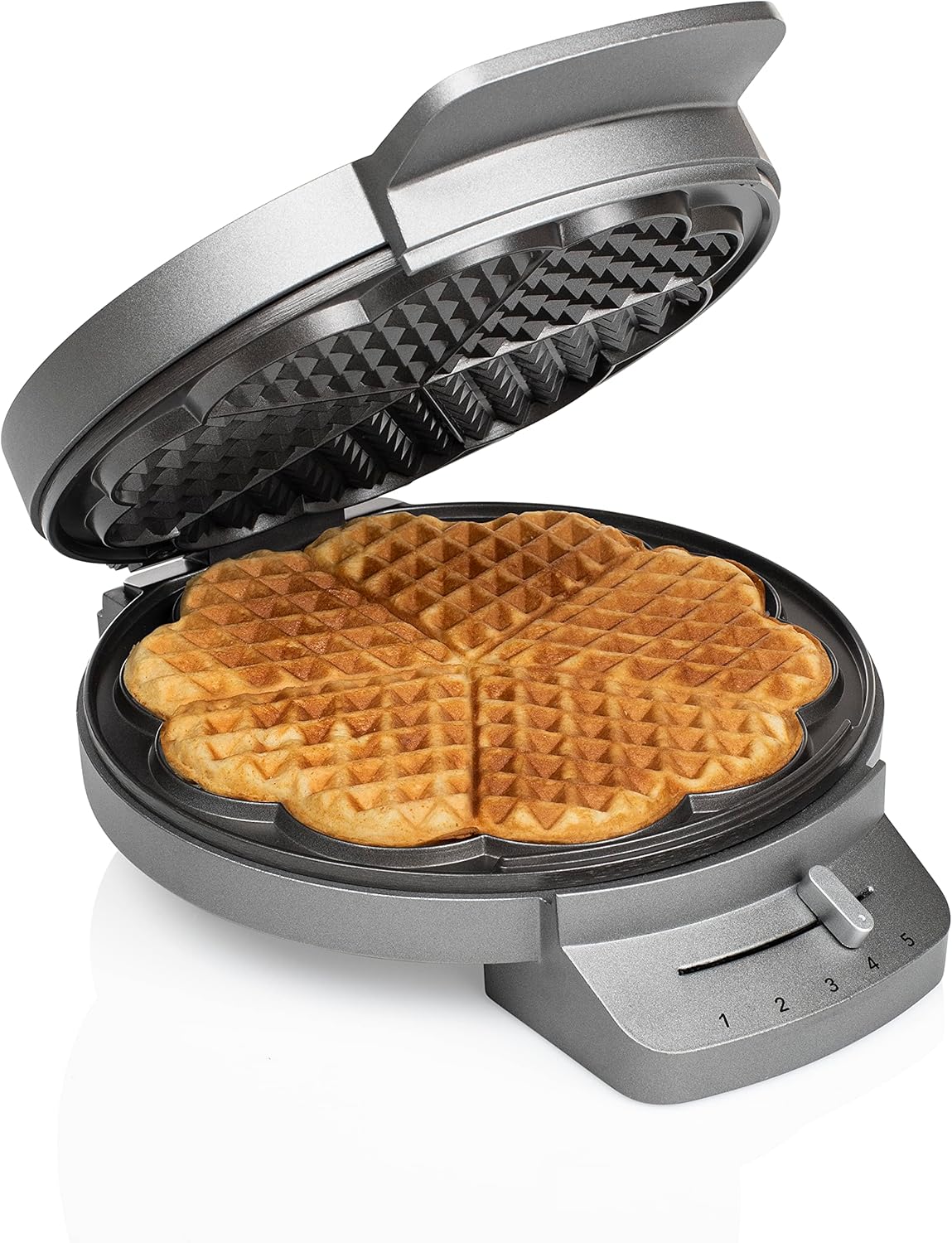 Waffeleisen mit Herzwaffelform, Herzform