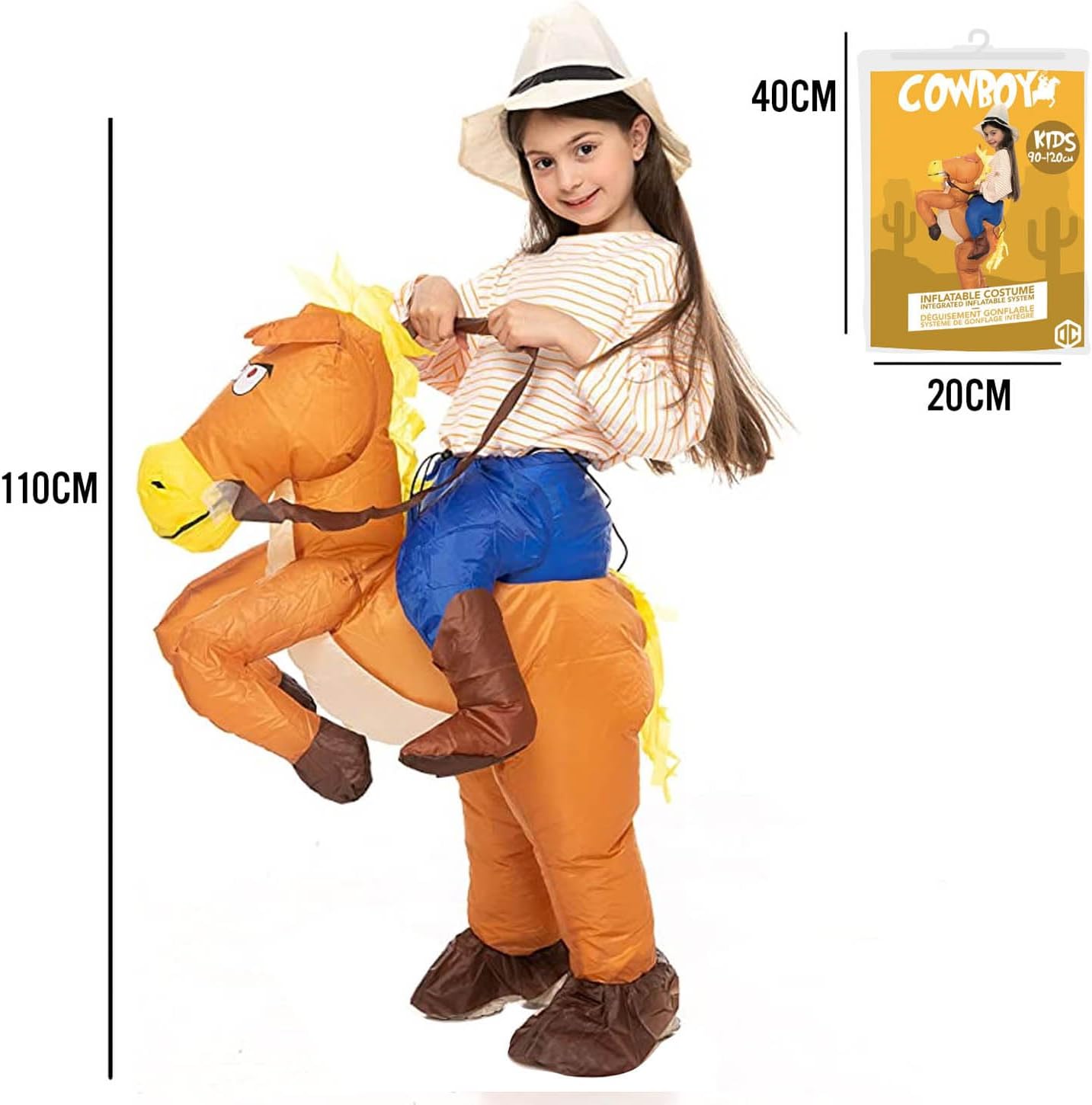 Aufblasbares Cowboy-Kostüm für Kinder, Kid Costume - Cowboy