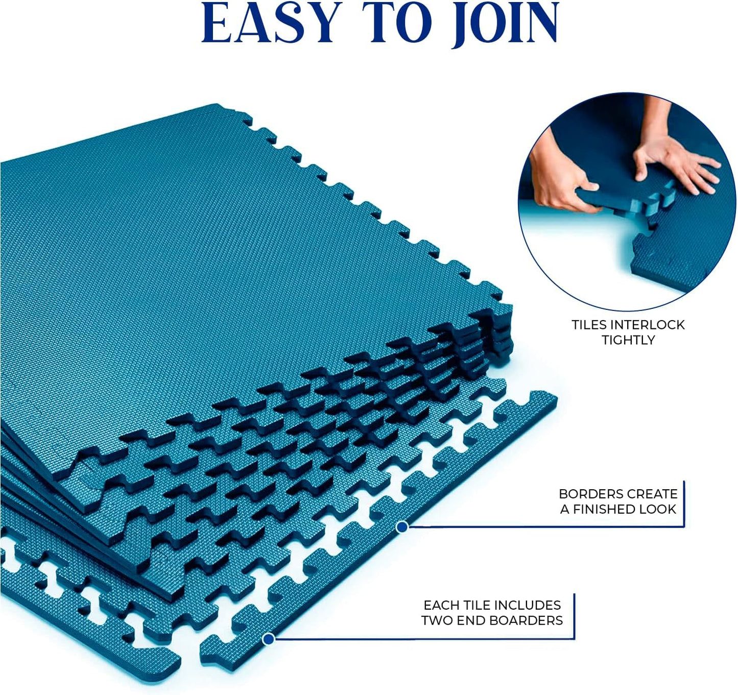 Bodenschutz Puzzlematte-Set, 18 Stück / 30 x 30 x 1 cm / 1,7 m² / Blau