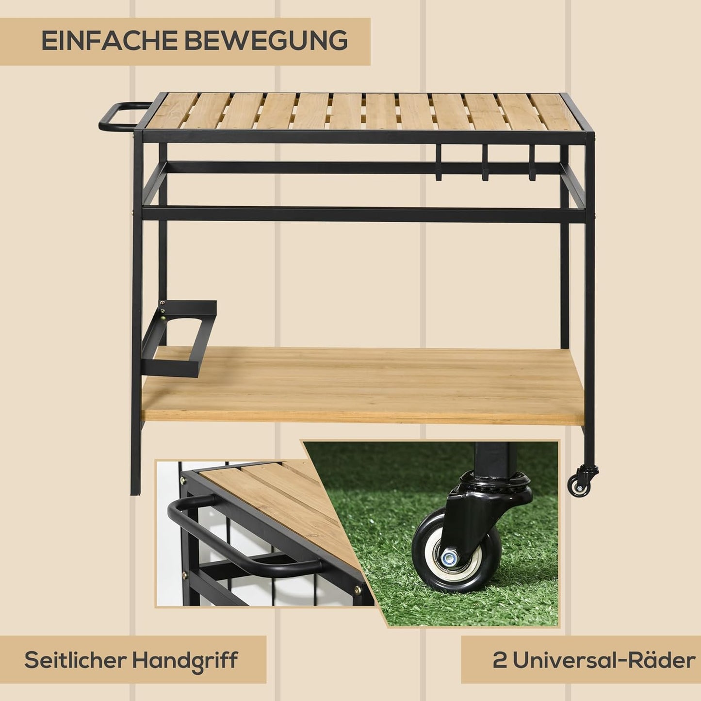 Multifunktionaler Gartenrollwagen