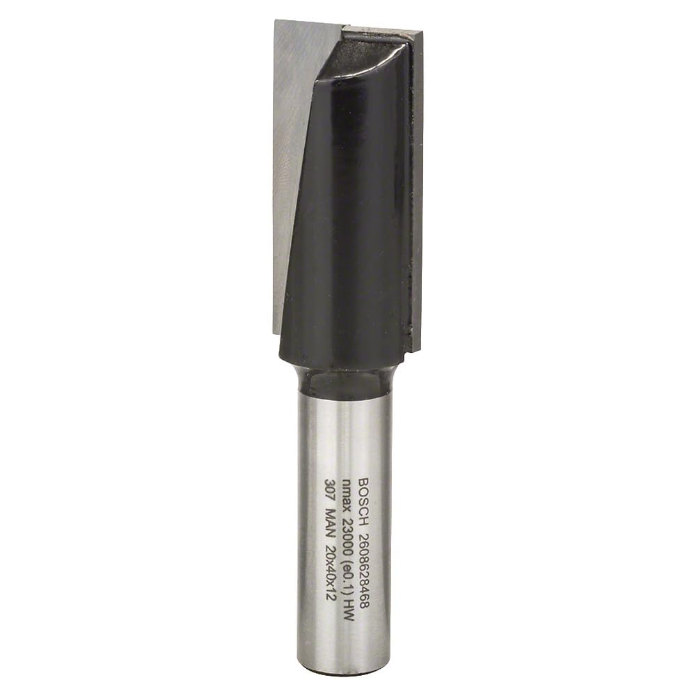 Nutfräser 12 mm, D1 20 mm, L 40 mm, G 81 mm, 12mm Schaft Ø 20 mm