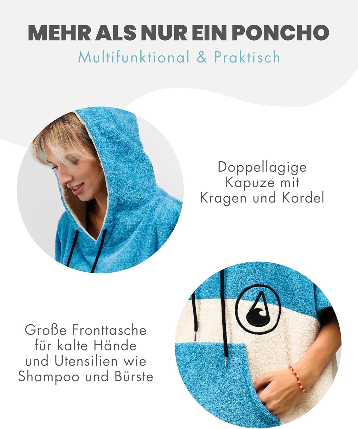 Bade-Poncho Lagos für Erwachsene, Lagos