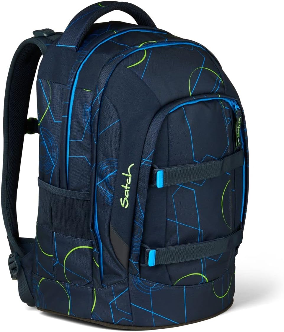 3-teiliges Schulrucksack-Set mit Sporttasche, Blue Tech