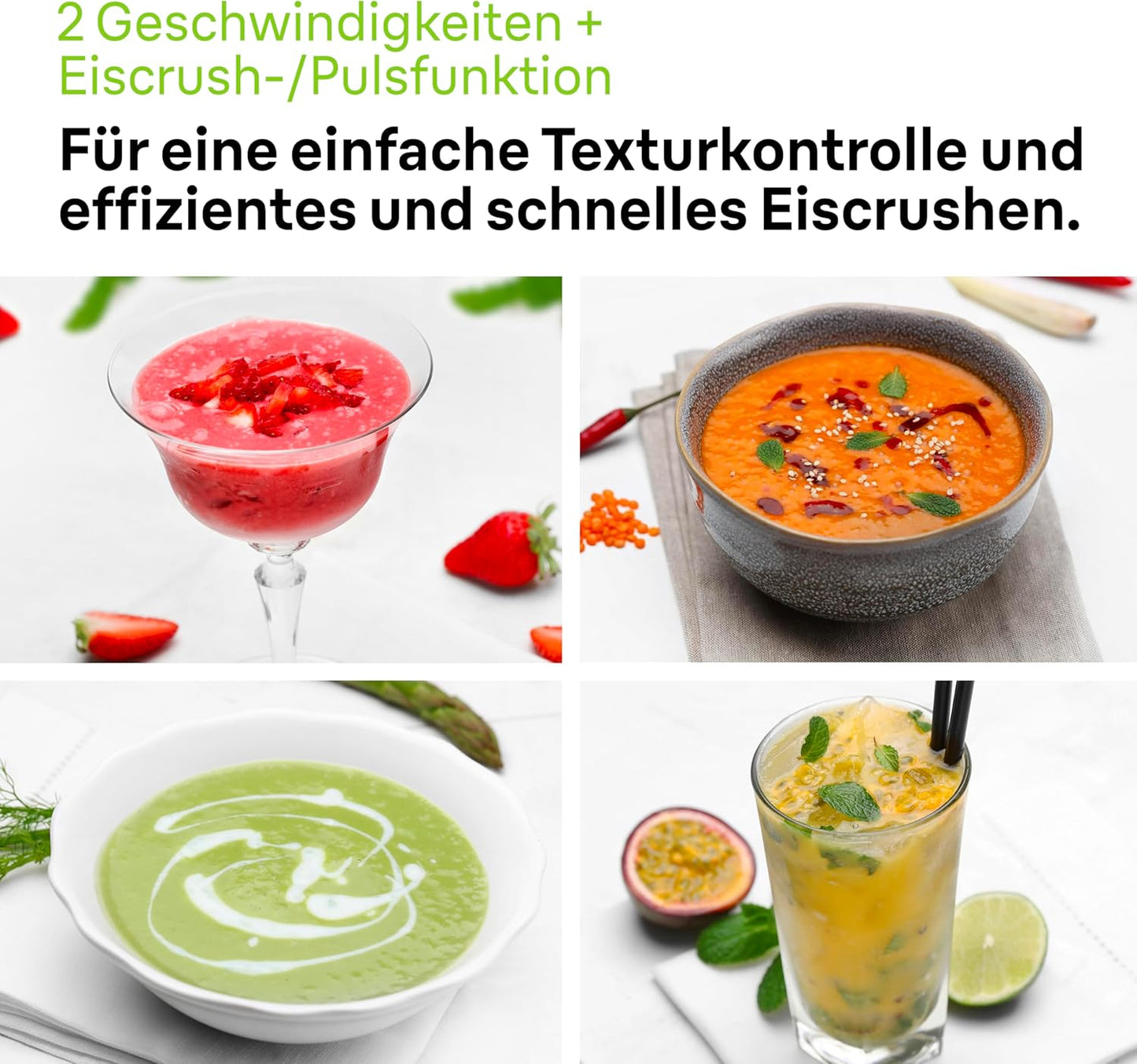 PowerBlend 1 JB 1050, Weiß Glas-Mixaufsatz