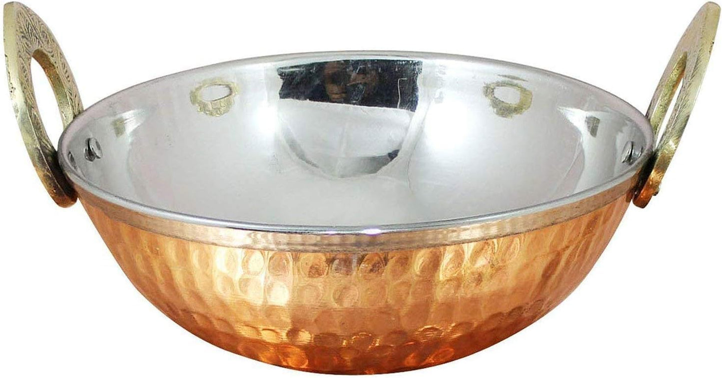 Doppelwandige Karahi-Servierschalen, 4 Stück, 0,35L