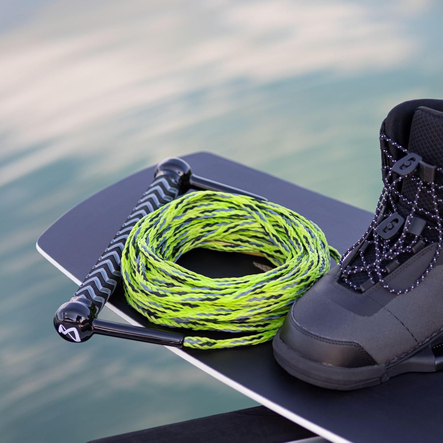 Combo - Wasserski- und Wakeboard-Leine, lime