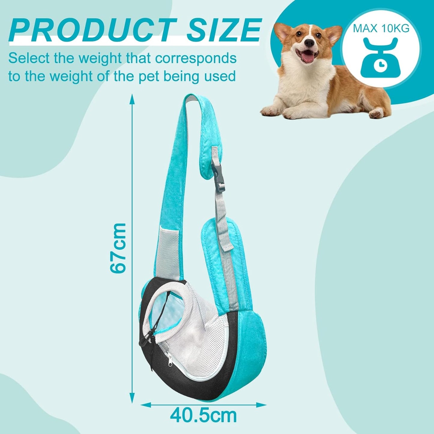 Atmungsaktives Hundetragetuch bis 5kg