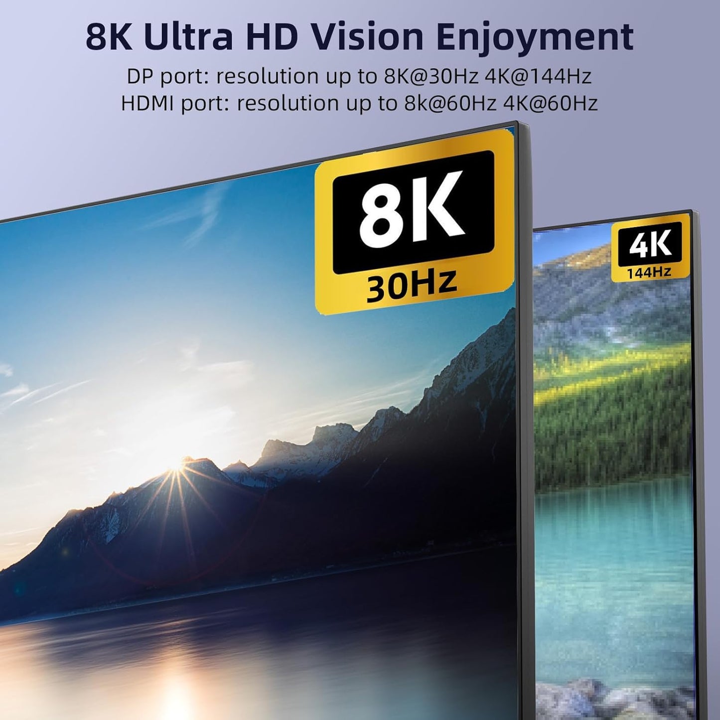 KVM Switch für 3 PCs und 3 Monitore, 8K@60Hz, 3×3 8K HDMI+Displayport Kvm Switch