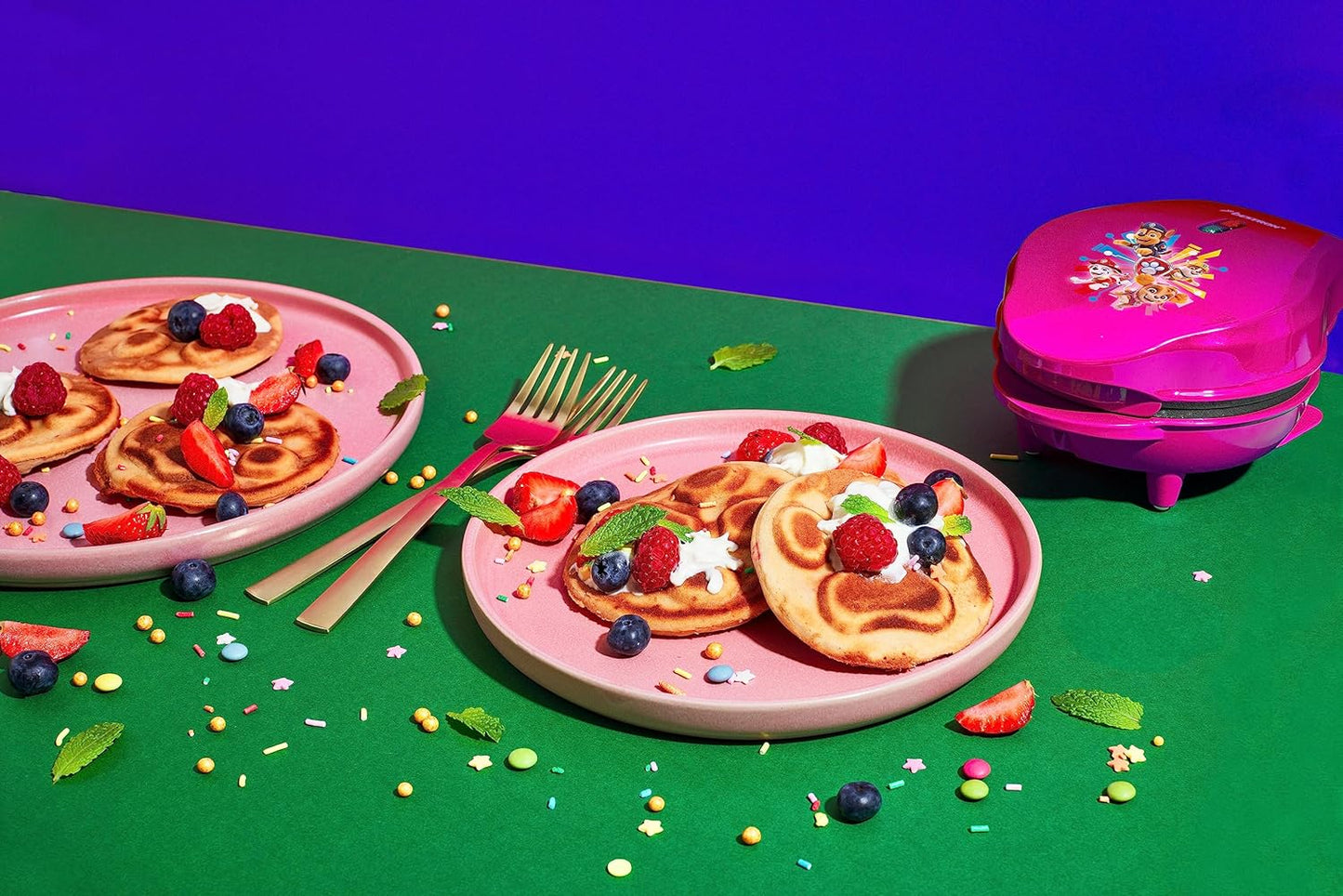 Mini-Waffeleisen im Paw Patrol Design, Rosa