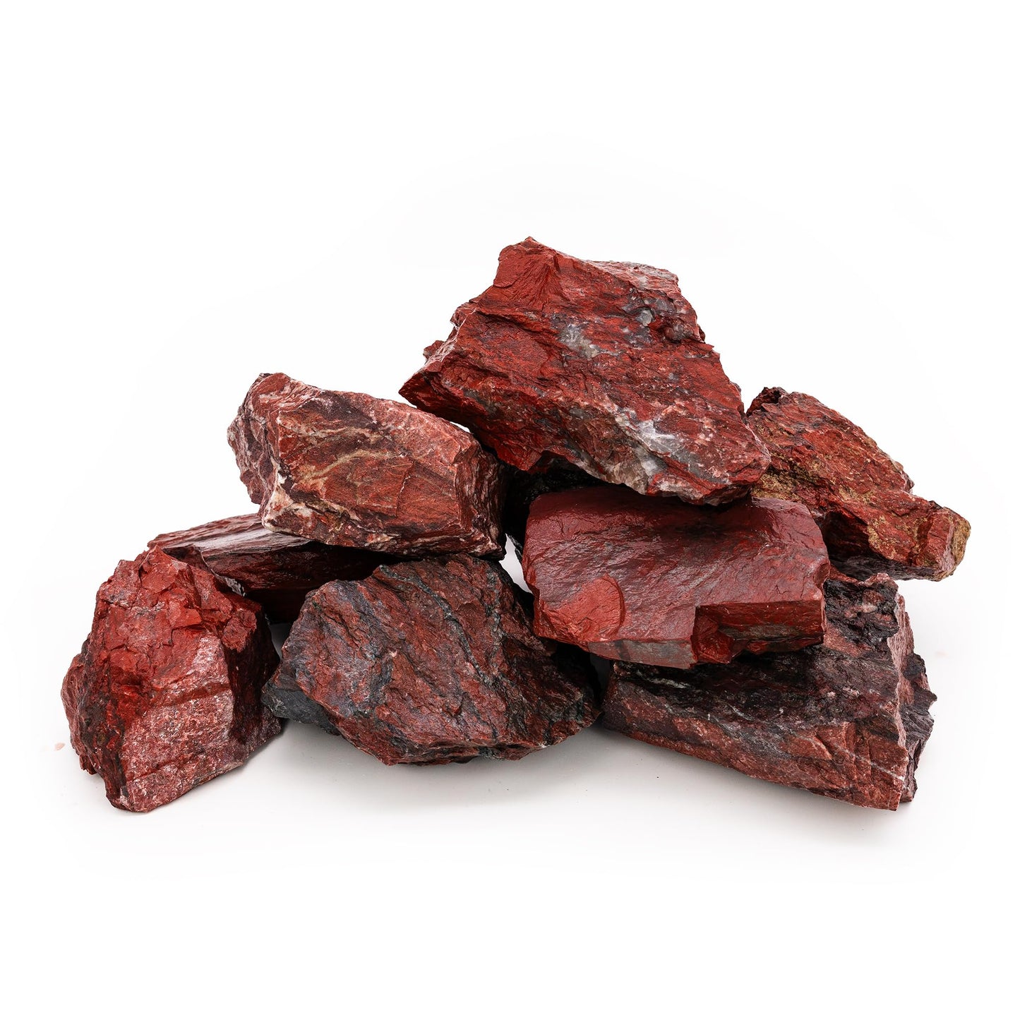 Saunasteine Roter Jaspis, 15 kg, 5-10 cm