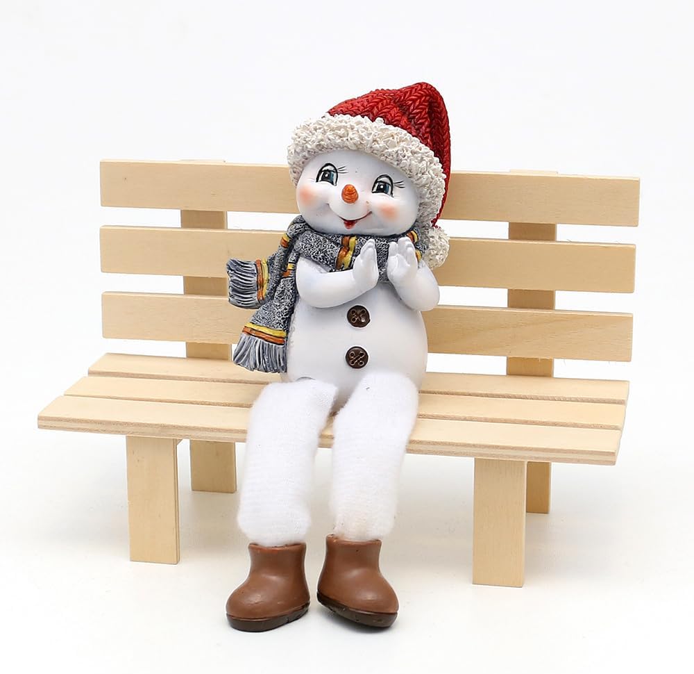 2er-Set Schneekinder, Kantensitzer Stoffbeine