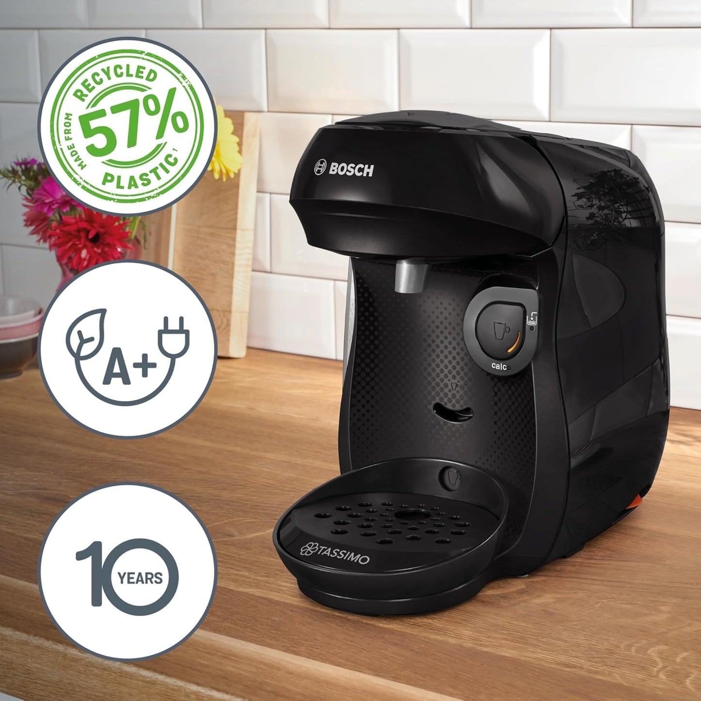 Kapselmaschine Tassimo happy friendly, TAS102E Schwarz