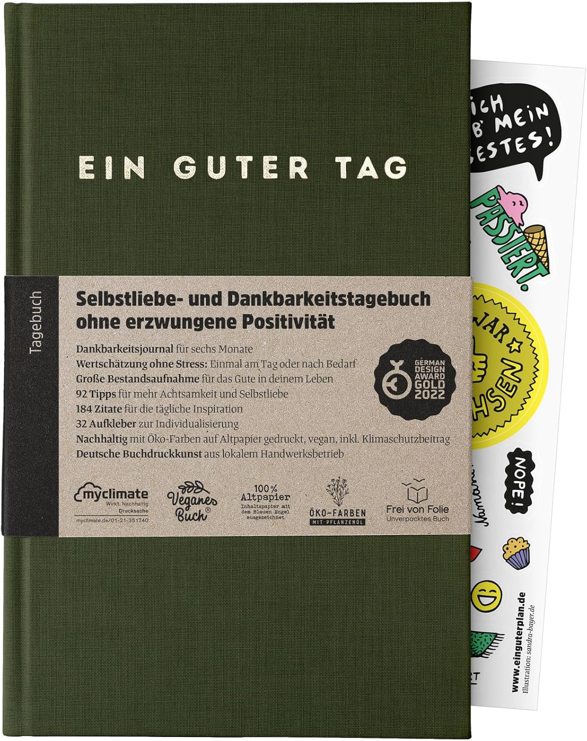 Selbstliebe- und Dankbarkeitstagebuch: Ein guter Tag, Wald