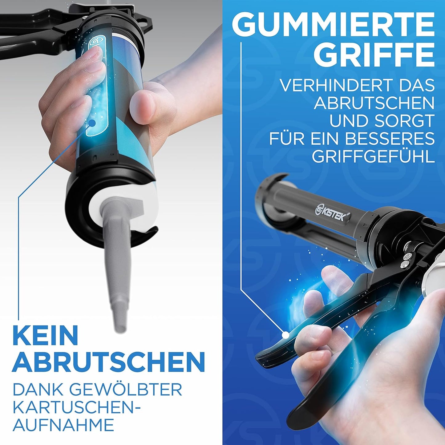 Profi Kartuschenpresse mit 24:1 Übersetzung, KISTEK® Kartuschenpresse 310ml