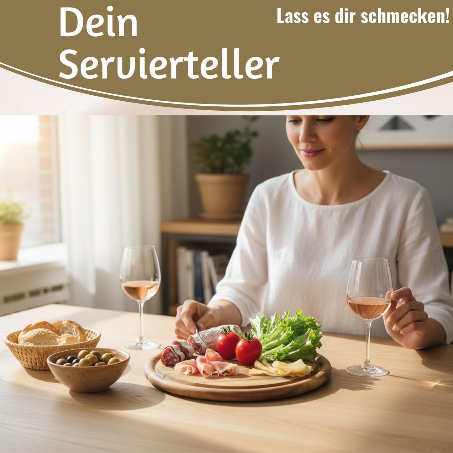 4er-Set Schneidebrett mit Saftrille, 4 Stück