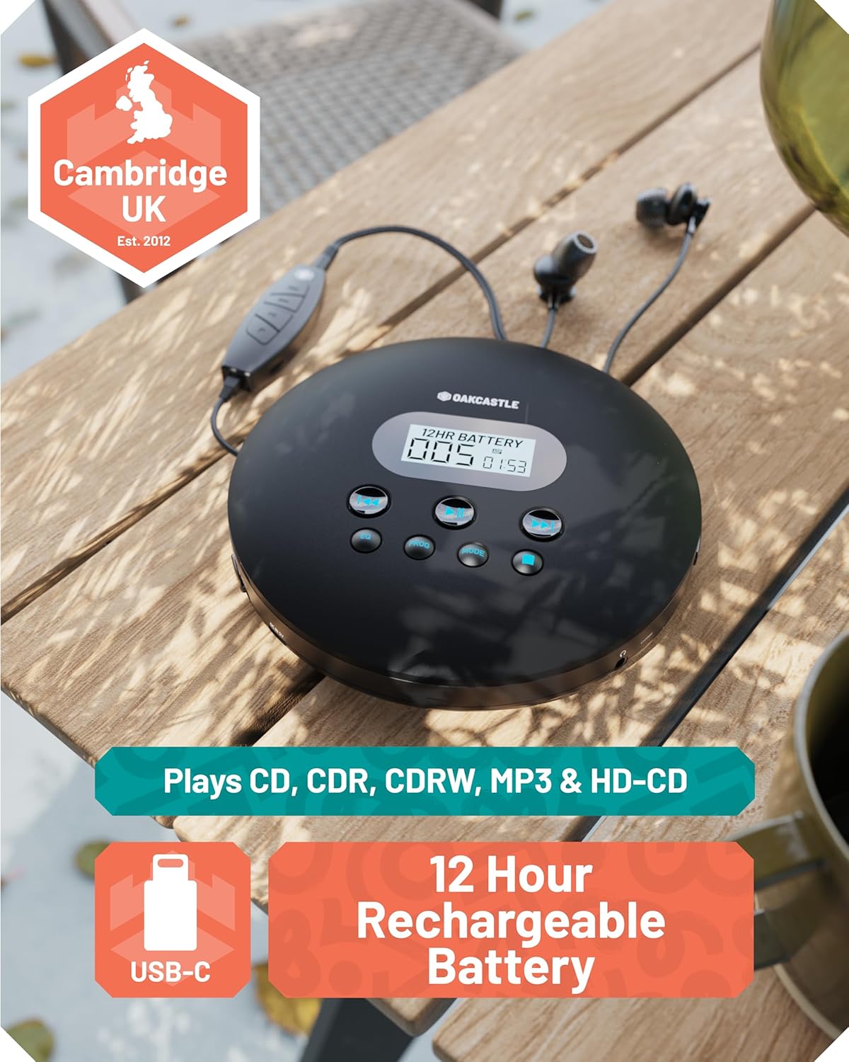 Tragbarer CD-Player mit Bluetooth-Funktion