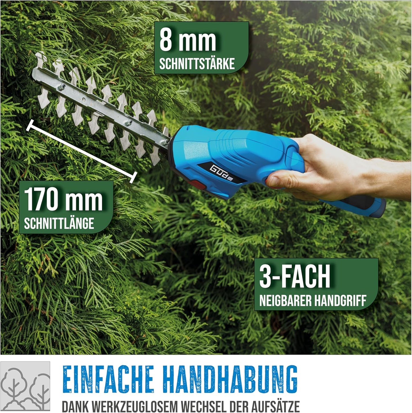 Akku-Gartenpflege Set, 7,2 V / ohne Fahrwerk