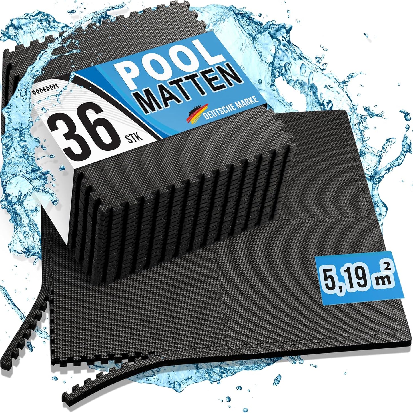 Poolunterlegmatten-Set, 36 Matten