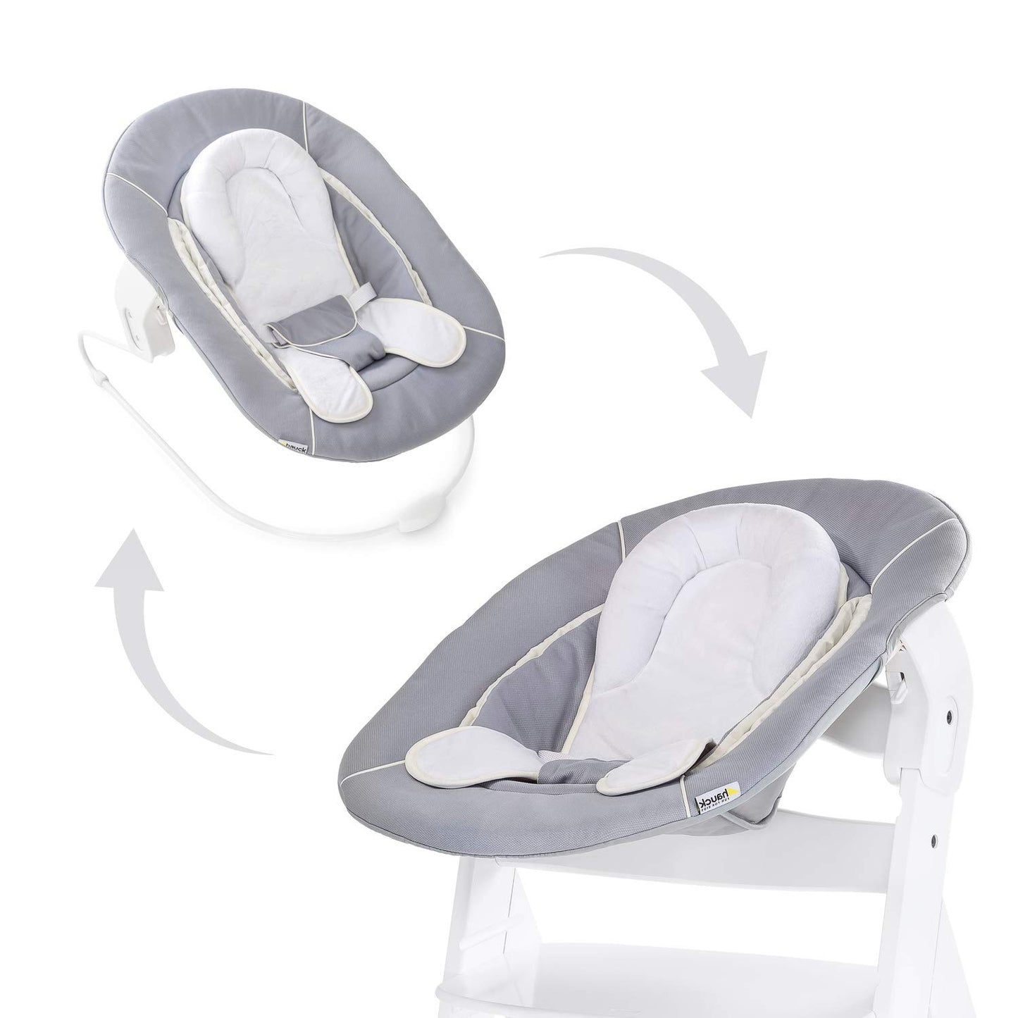 Alpha Bouncer 2in1, Stretch Grey; 3-Punkt-Gurt