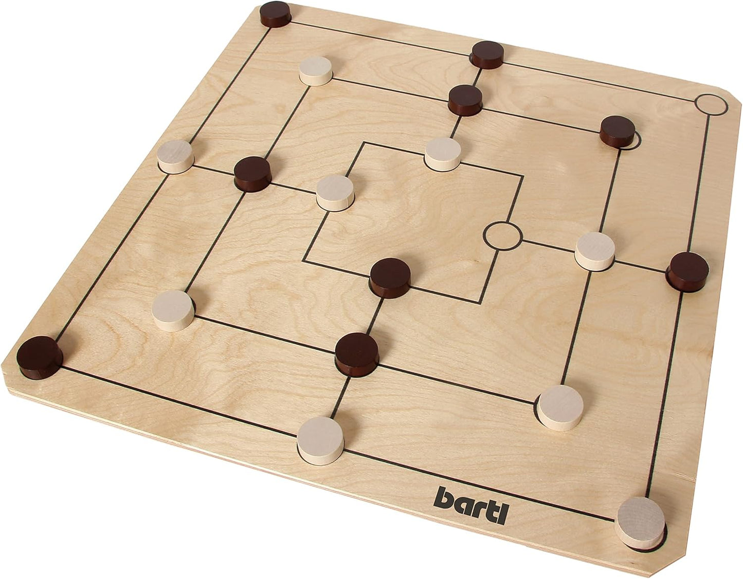Brettspiel Mühle und Dame, Mühle und Dame