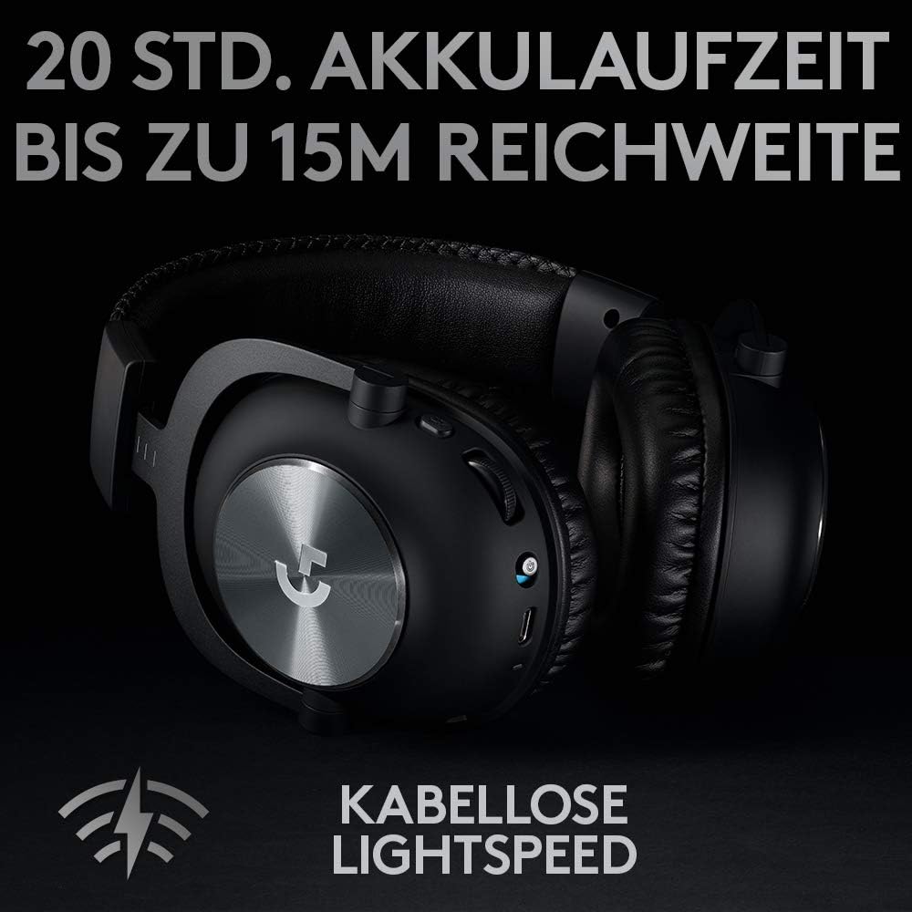 Pro X Lightspeed Gaming-Headset mit Blue VO!CE Technologie, Standard Edition Headset Schwarz