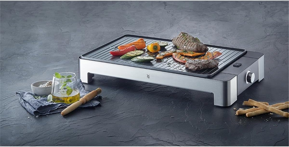 Lono Tischgrill gerippt mit variabler Temperatureinstellung, Tisch/Elekrogrill ohne Standfuss