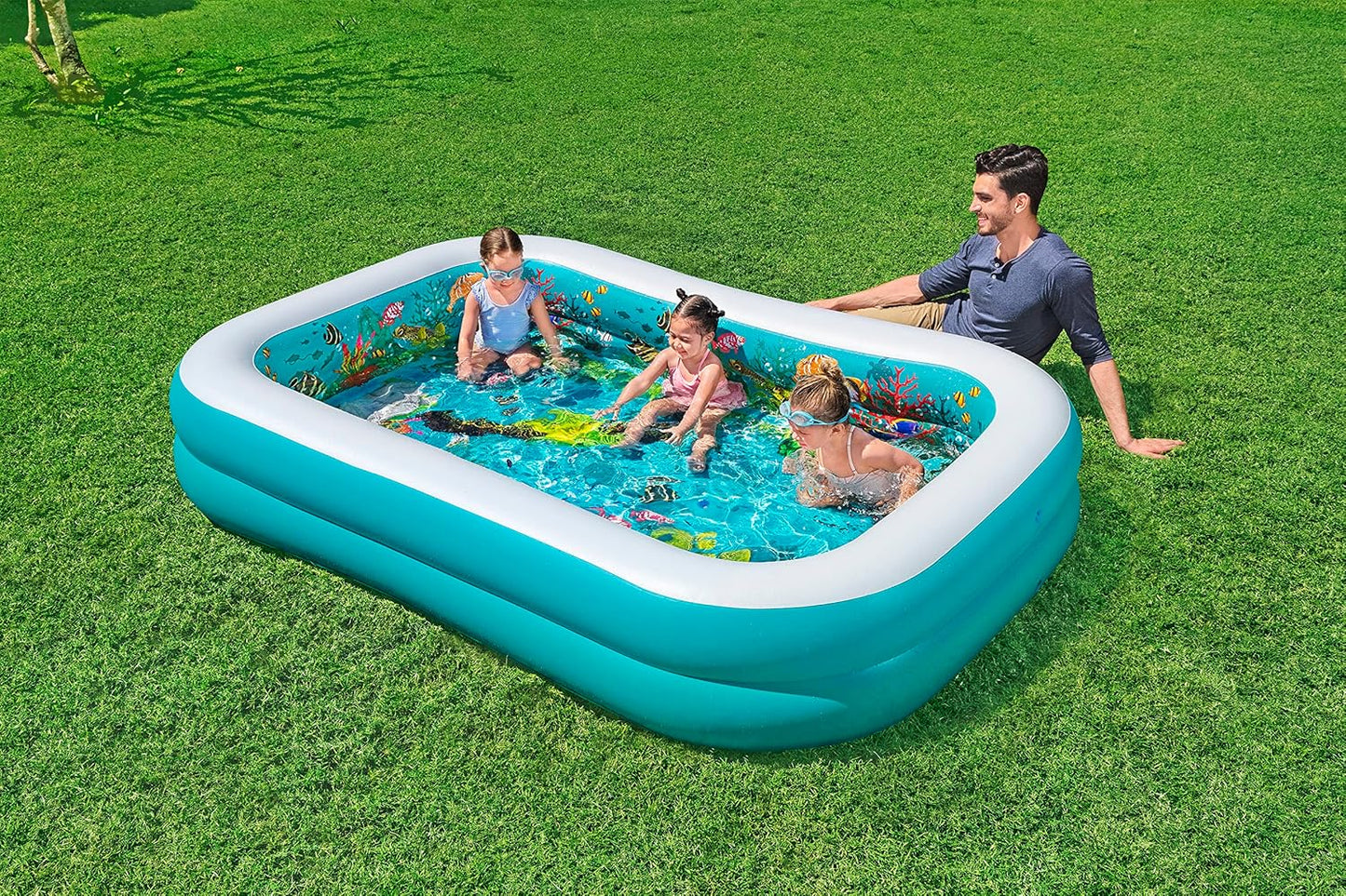 Undersea Adventure Pool mit 3D-Taucherbrillen, 262 x 175 x 51 cm