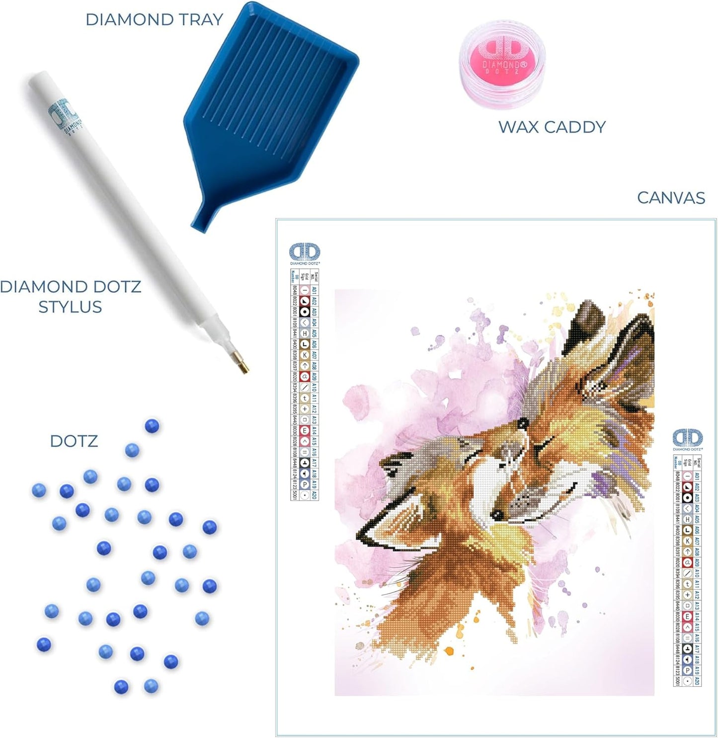 5D Diamond Painting Set Fuchs, Fuchs Glückseligkeit
