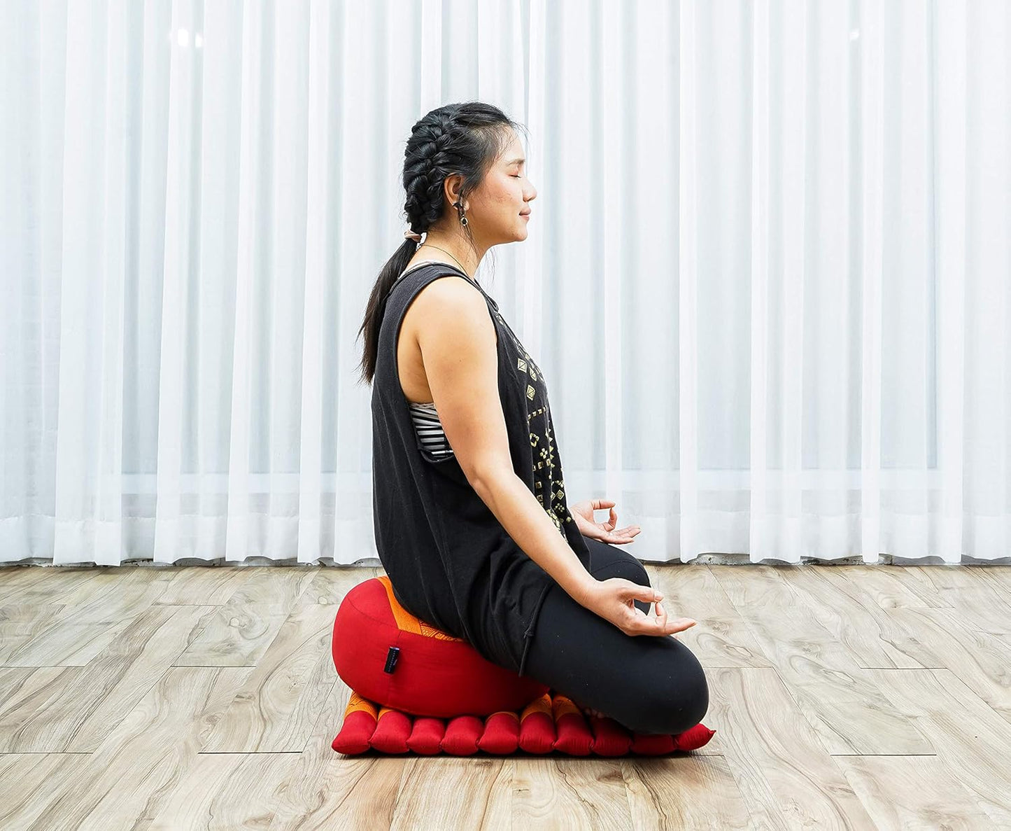 Meditationsset mit Kissen und Matte, Sf02 - Orange