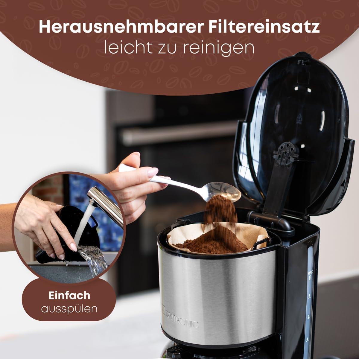 KA 3805 Kaffeemaschine silber, 8-10 Tassen