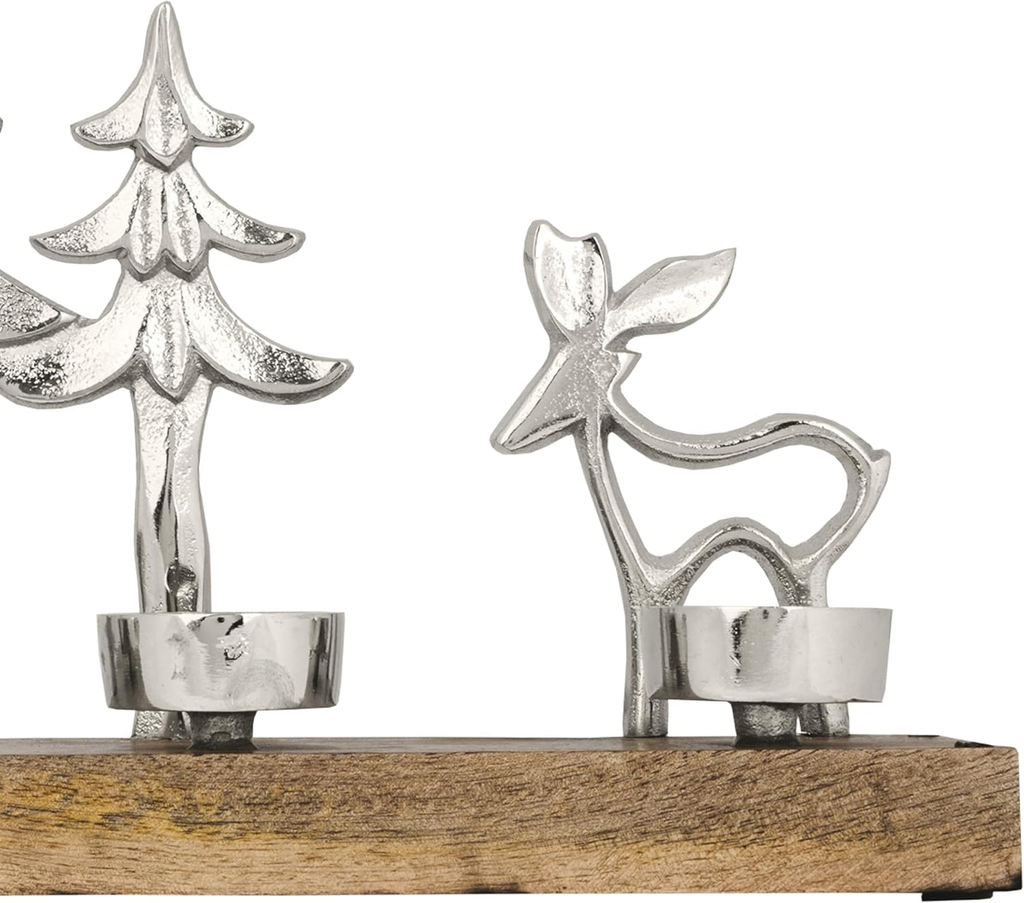 Teelichthalter mit Rentieren Baliguian, Silber 38 X 20 Cm (Lxh)